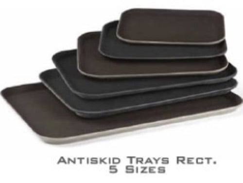 Rectangle Plastic No Slip Serving Service Tray for Hotel Bar Homeland and Restaurants and Banquet Service
