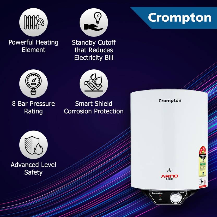 Crompton ASWH-3006 6 L Storage Water Geyser-3