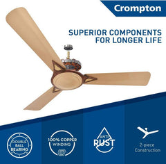 Crompton Avancer Prime 1200 mm (48 inch) Decorative Ceiling Fan with Anti Dust Technology (Coco Gold) (123456789)-5