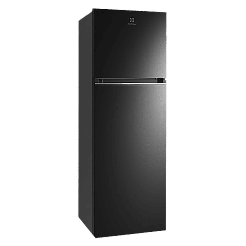 Electrolux UltimateTaste 300 341 Litres 2 Star Frost Free Double Door Refrigerator with Door Alarm (ETB3700K-H, Glossy Black Steel)