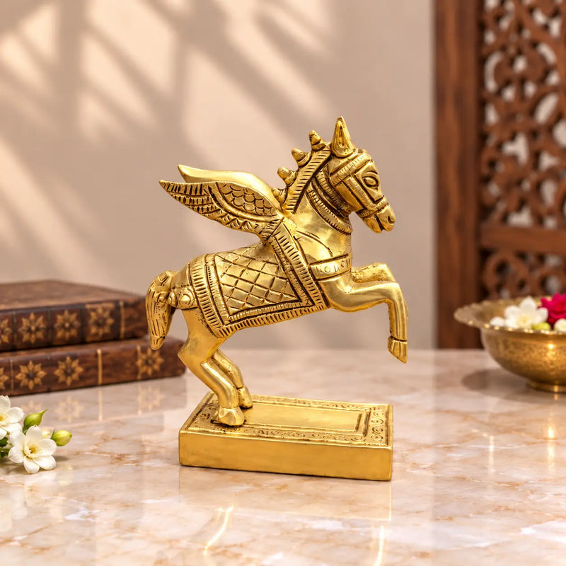 Brass Flying Horse Statue (4.3 Inch)