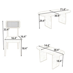 Austin Oval Dining Table Set – Lightwood 6-Seater