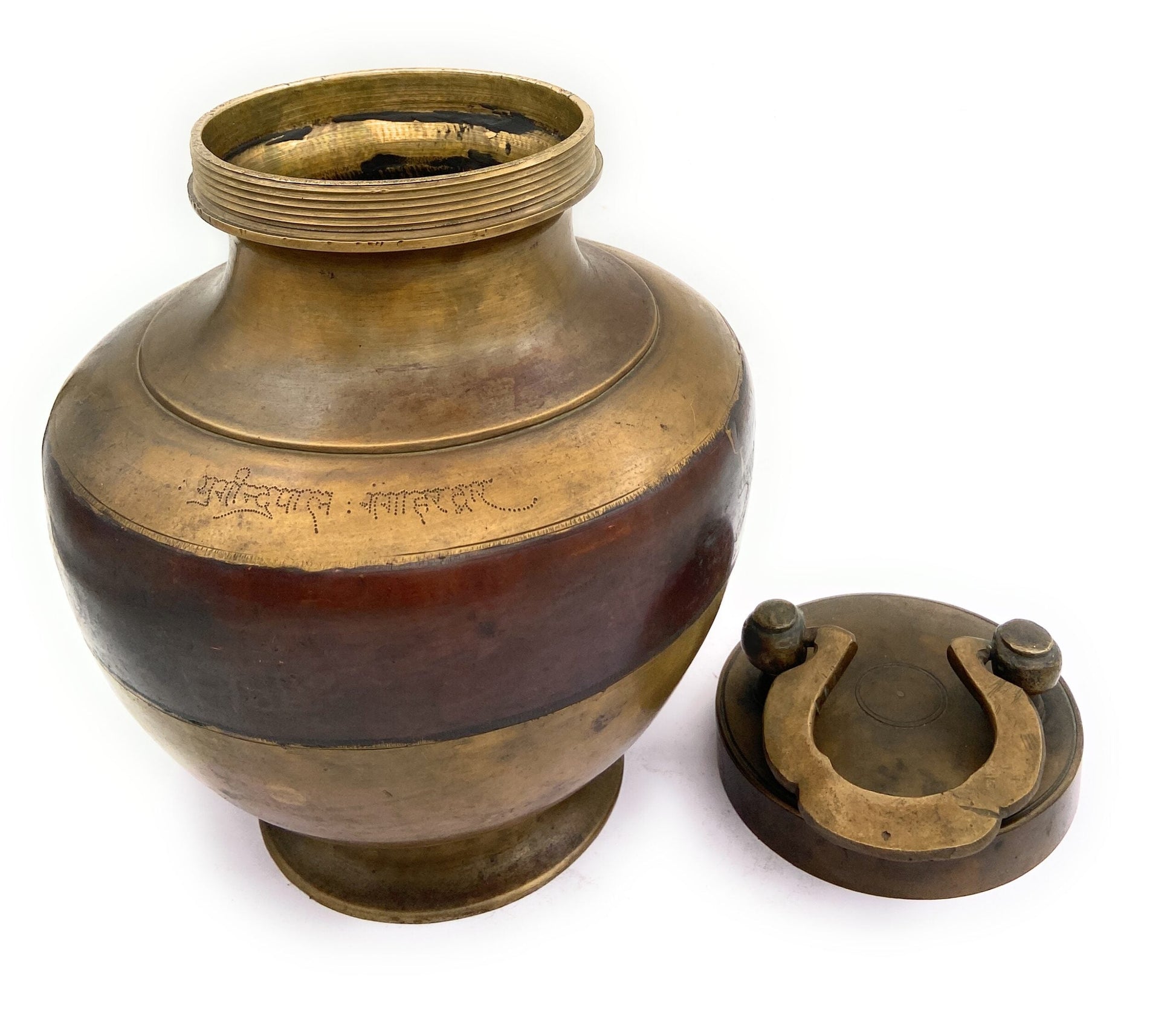 Bhunes Brass Antiques Kamandal | Brass Stoup | Gangajali With 2 Litre Capacity,Gold, 10.5 Inch, 1 Piece