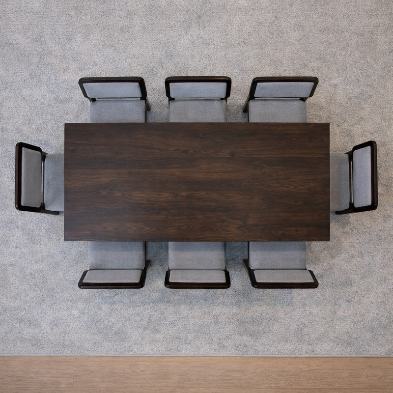 Urban Living Solid Sheesham Wood Eight Seater Dining Table Set