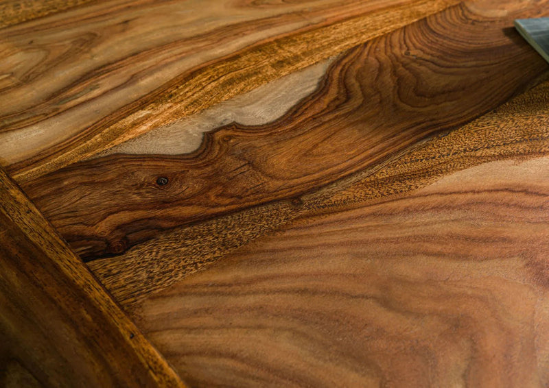 Mid-Century Sheesham Wood Storage Coffee Table
