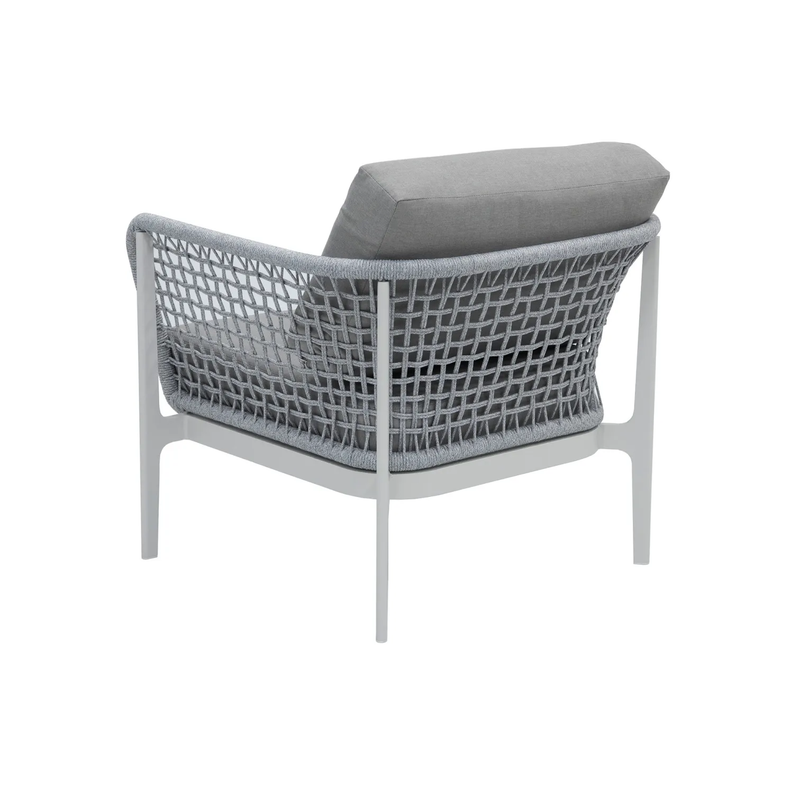 Louella Outdoor Garden Balcony Sofa Set  5 Seater, 1 Single seater and 1 Center Table Set, Braid & Rope(Grey)