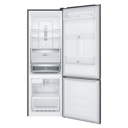 Electrolux UltimateTaste 300 335 Litres 1 Star Frost Free Double Door Bottom Mount Refrigerator with Door Alarm (EBB3702K-H, Glossy Black Steel)