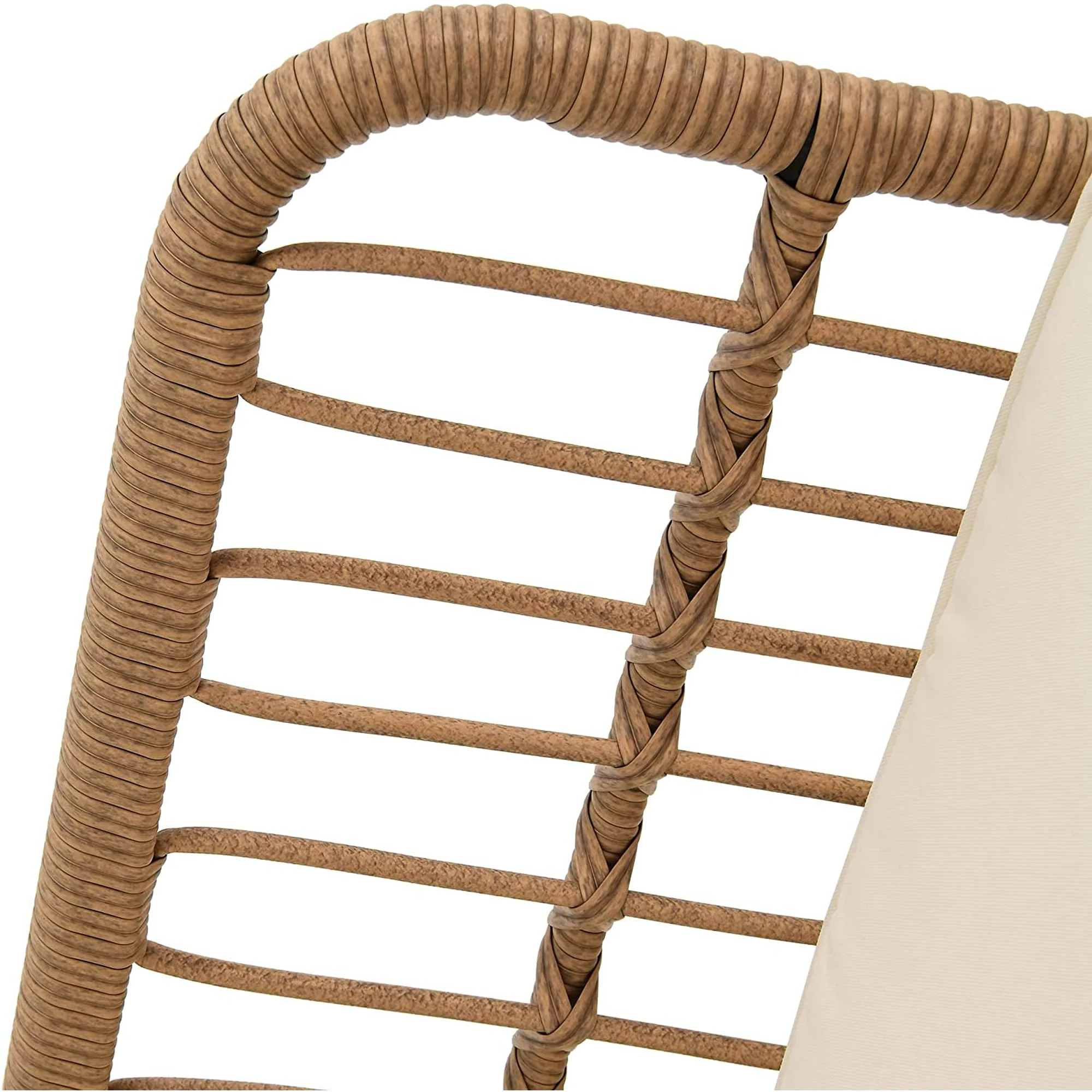Tyamo Outdoor Garden Balcony Sofa Set 5 Seater and 1 Center Table Set (Tan + Beige)