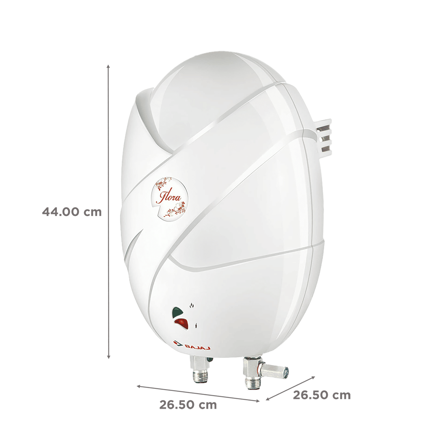 BAJAJ Flora 3 Litre 4 Star Vertical Instant Geyser with Swirl Flow Technology (White)