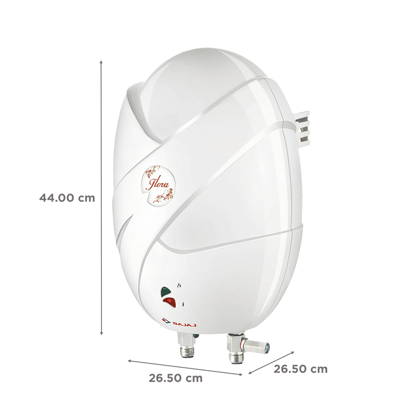 BAJAJ Flora 3 Litre 4 Star Vertical Instant Geyser with Swirl Flow Technology (White)