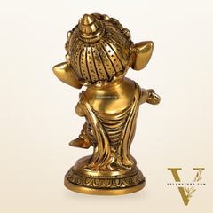 Baby Dholak Ganesha Brass Idol - Golden | BudhShiv