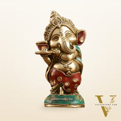 Baby Ganesha Brass Idols set 5 " Stonework