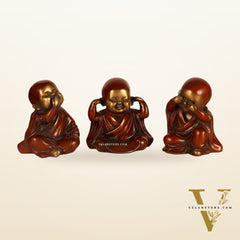 Baby Laughing Buddha monks figures