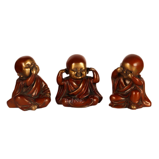 Baby Laughing Buddha monks figures