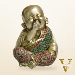 Baby wise Laughing Buddha Monks Brass Statues | BudhShiv