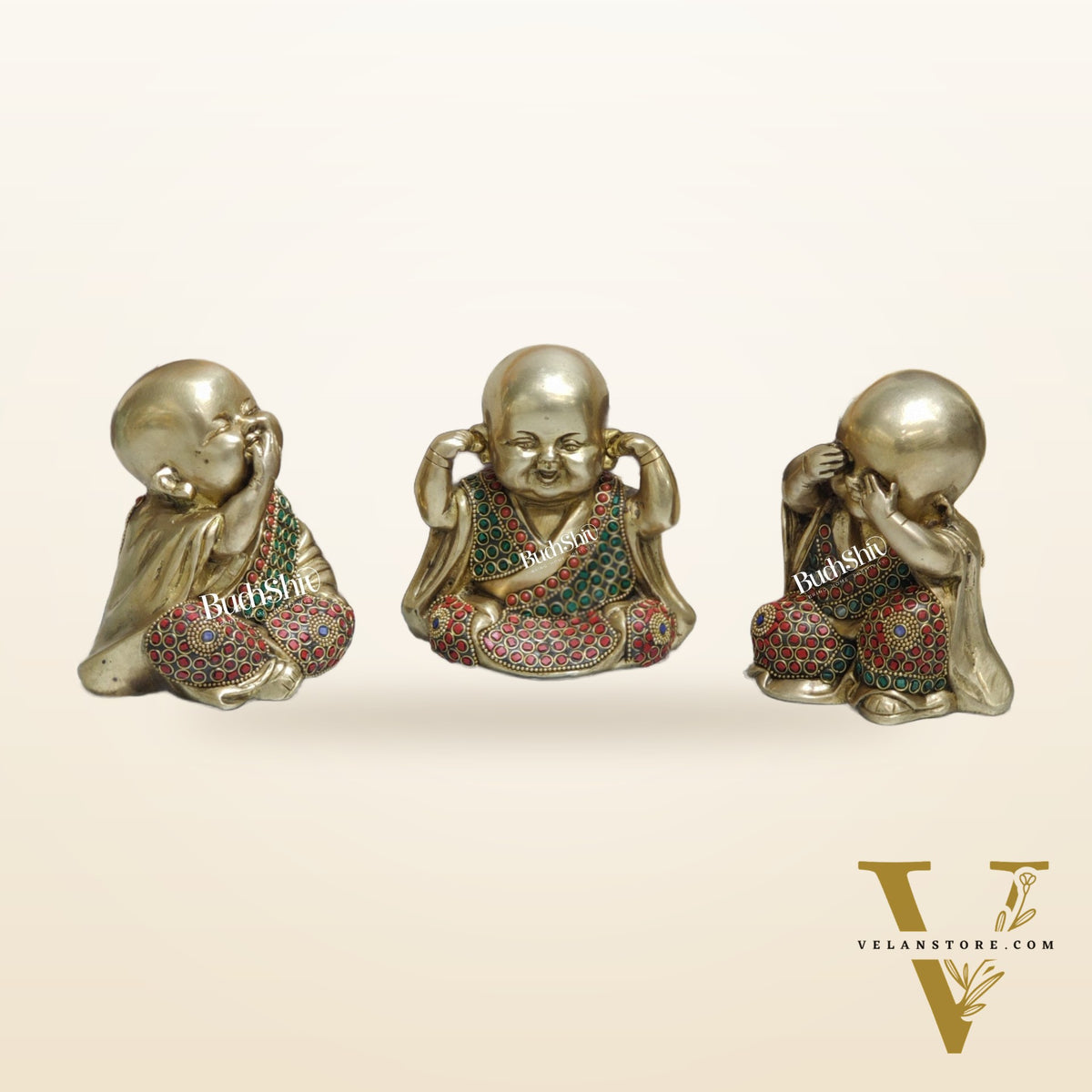 Baby wise Laughing Buddha Monks Brass Statues | BudhShiv