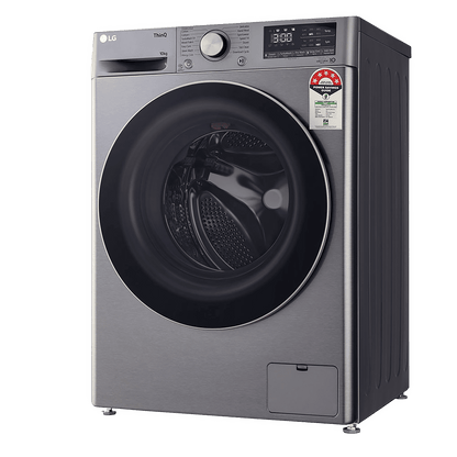 LG 10 kg 5 Star Fully Automatic Front Load Washing Machine (FHP1410Z7P.APSQEIL, Smart Diagnosis, Platinum Silver)