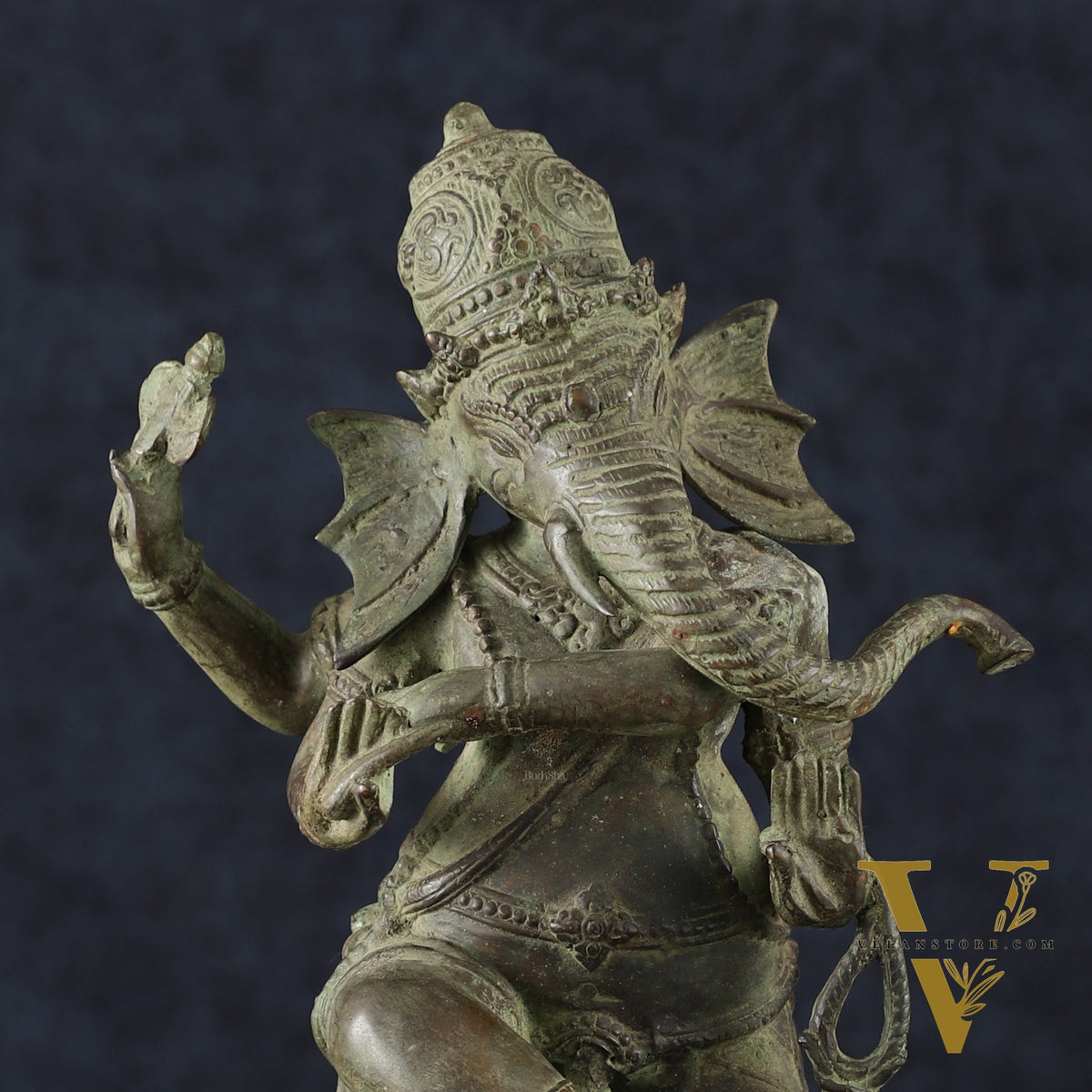Balinese Bronze Dancing Ganesha Sculpture – 20.5" Height, Lost Wax Casting