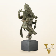 Balinese Bronze Dancing Ganesha Sculpture – 20.5" Height, Lost Wax Casting