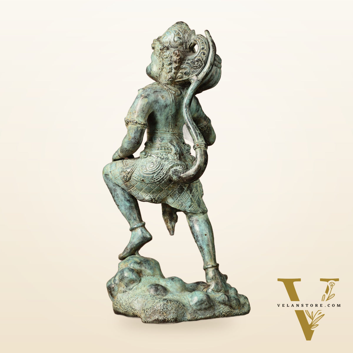 Balinese Bronze Lord Hanuman Sculpture | BudhShiv Exclusive | Height: 12 inch