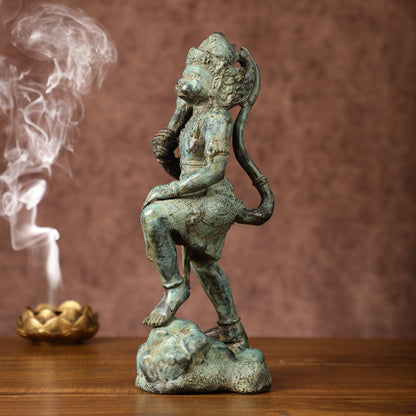 Balinese Bronze Lord Hanuman Sculpture | BudhShiv Exclusive | Height: 12 inch