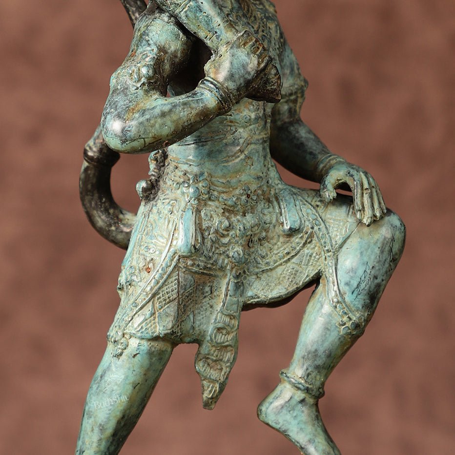 Balinese Bronze Lord Hanuman Sculpture | BudhShiv Exclusive | Height: 12 inch