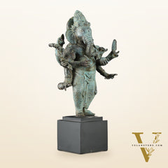 Balinese Bronze Standing Ganesha Sculpture – 15" Height, Lost Wax Casting