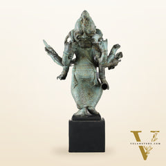 Balinese Bronze Standing Ganesha Sculpture – 15" Height, Lost Wax Casting