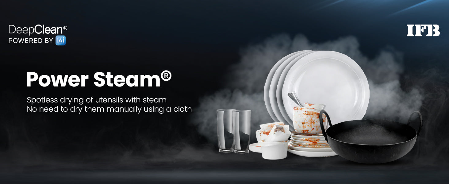 IFB 16 Place Settings with DeepClean® Technology Powered by AI Freestanding Dishwasher (Neptune VX16, Inox Grey, Largest Capacity Washes upto 92 Utensils, 70° Hot Water Wash)