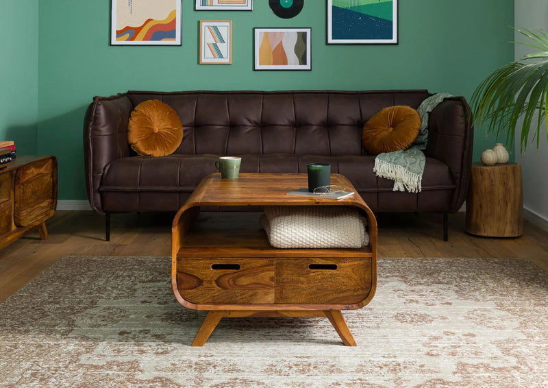 Marwar Solid Sheesham Wood Coffee Table with Storage