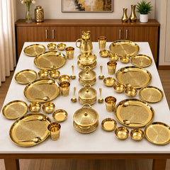Brass Luxury/Premium Dinner Serving 57-Piece Set