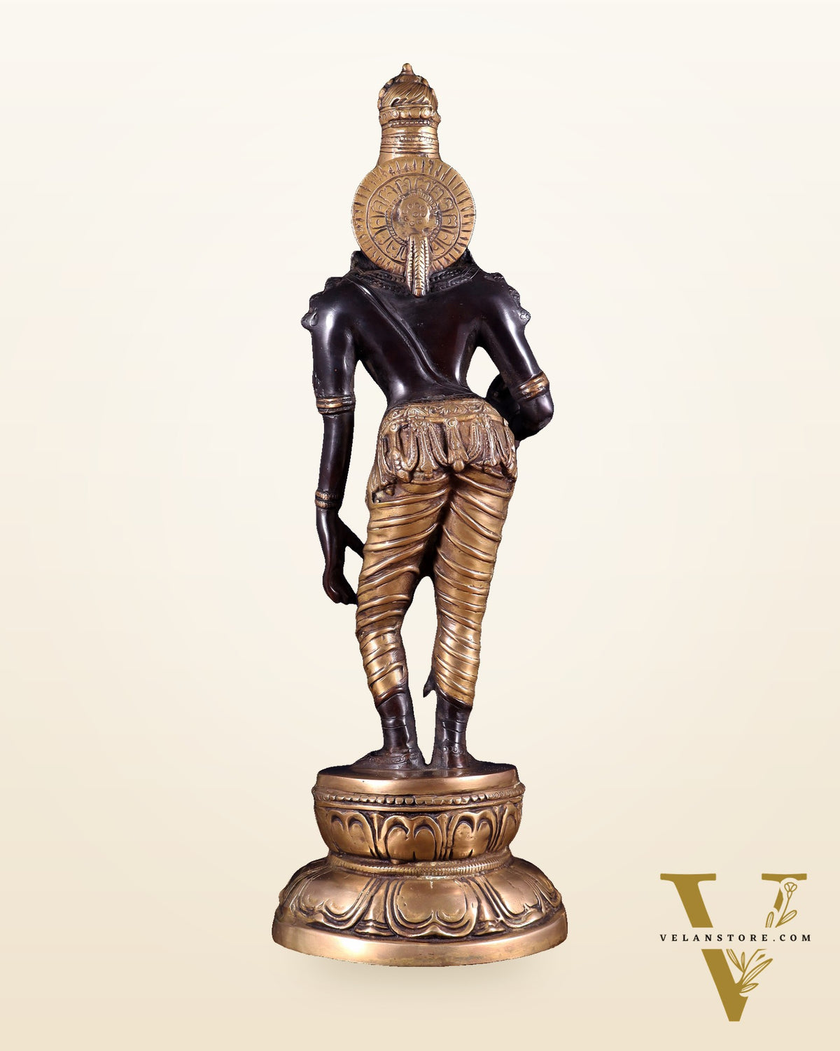 Beautiful Bhoga Shakti Pure Brass Uma Parvati Standing Statue – Black Edition 20 inch