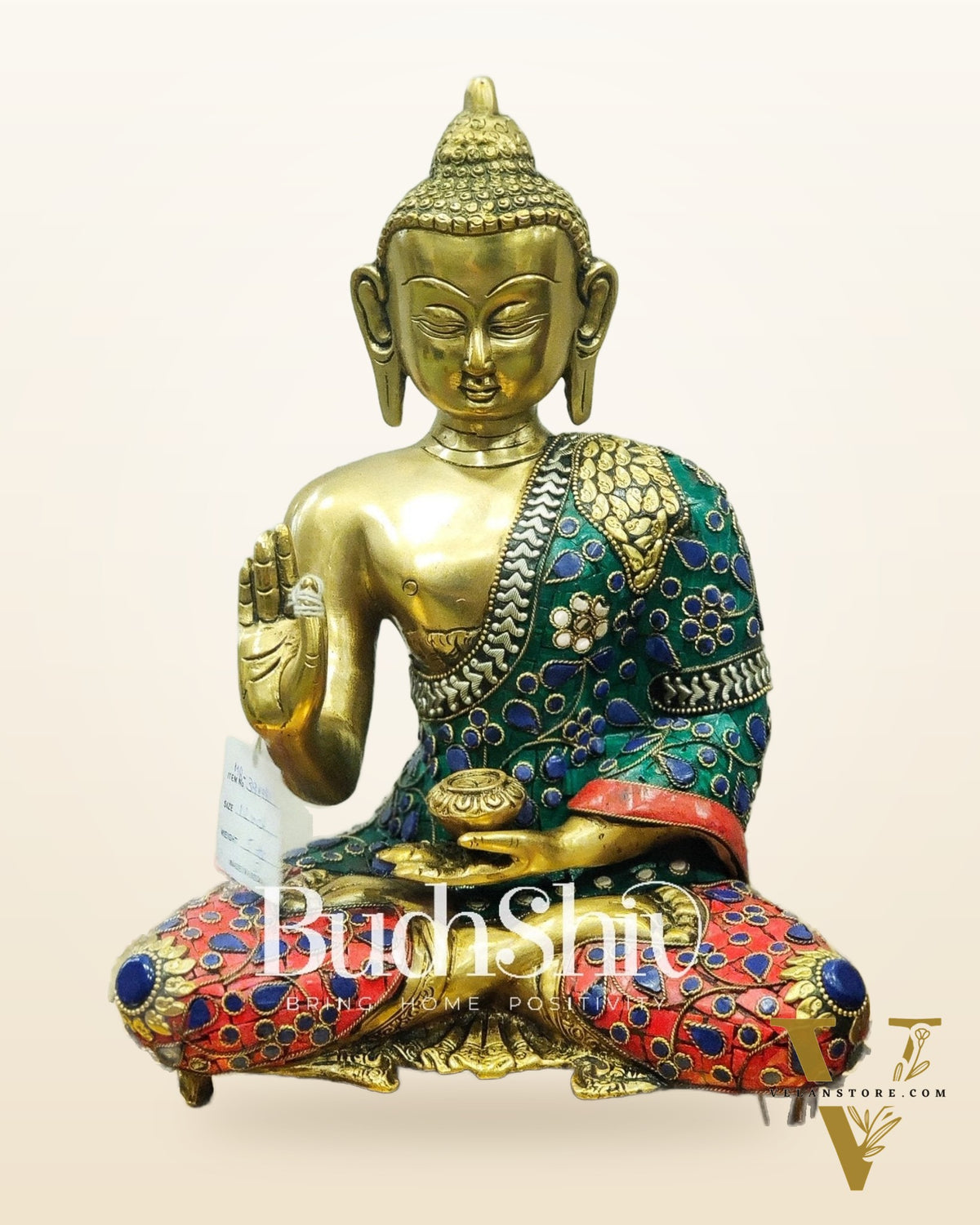Beautiful Brass Buddha Statue | 11.25 inches | Handcrafted Serenity