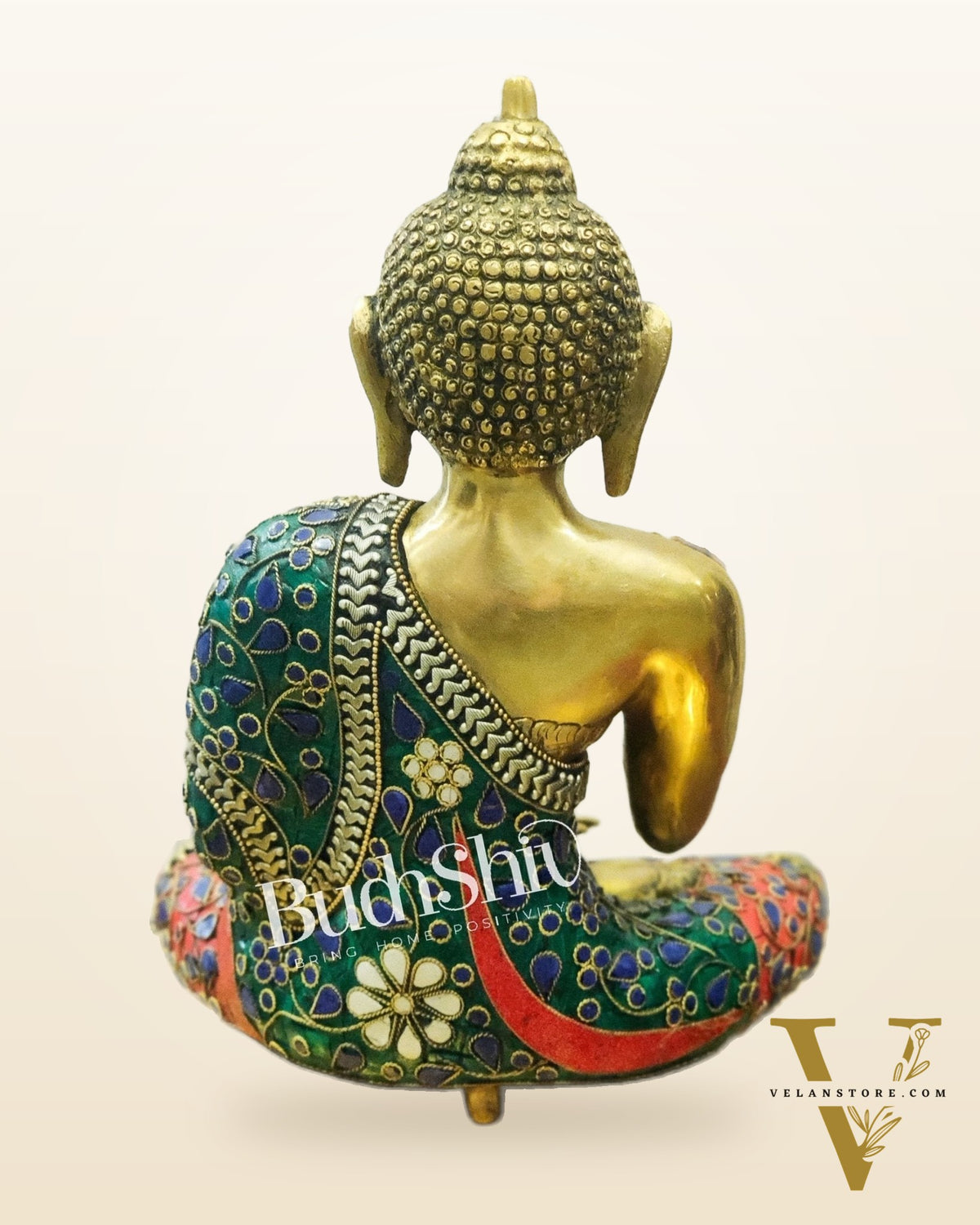 Beautiful Brass Buddha Statue | 11.25 inches | Handcrafted Serenity