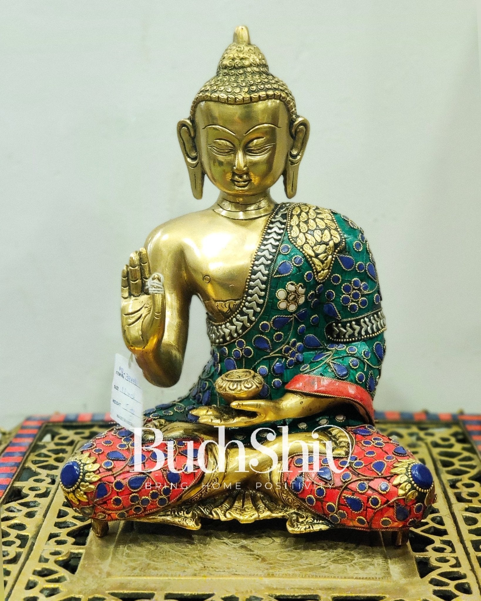 Beautiful Brass Buddha Statue | 11.25 inches | Handcrafted Serenity