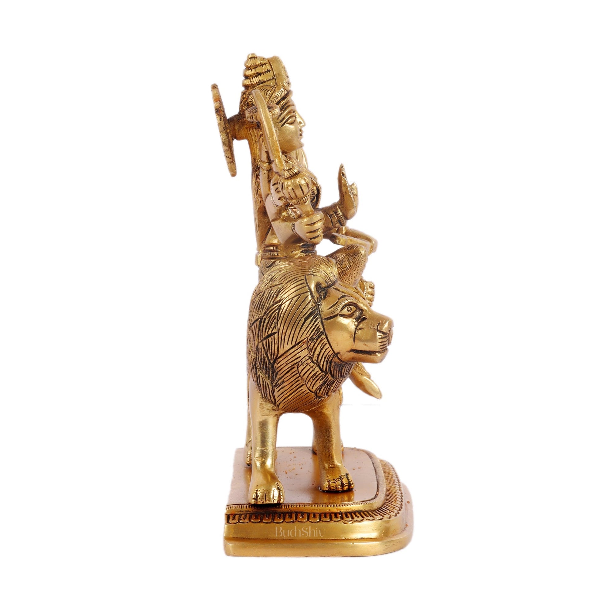 Beautiful Brass Durga Statue 7 Inch | Devi Durga Sculpture | BudhShiv