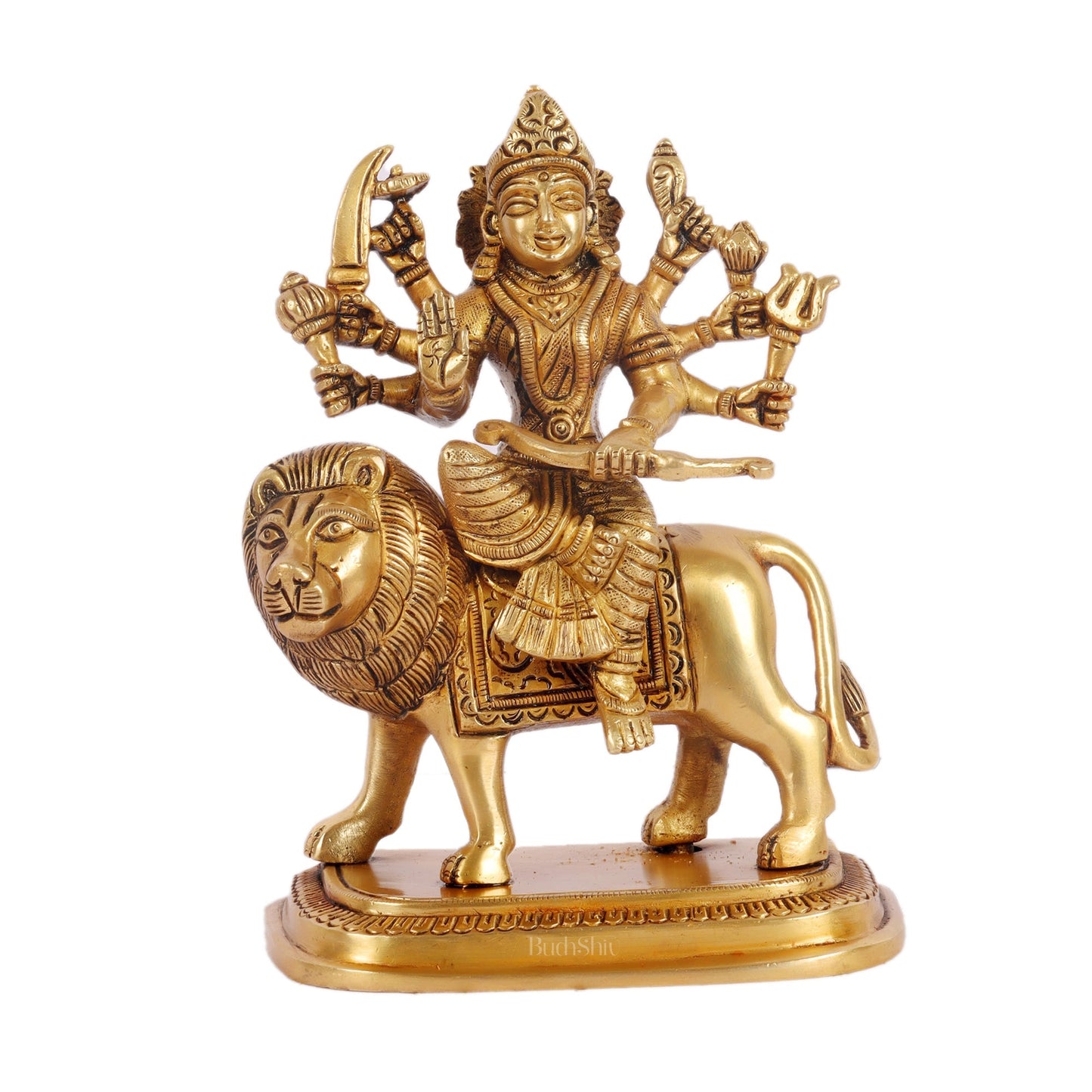 Beautiful Brass Durga Statue 7 Inch | Devi Durga Sculpture | BudhShiv