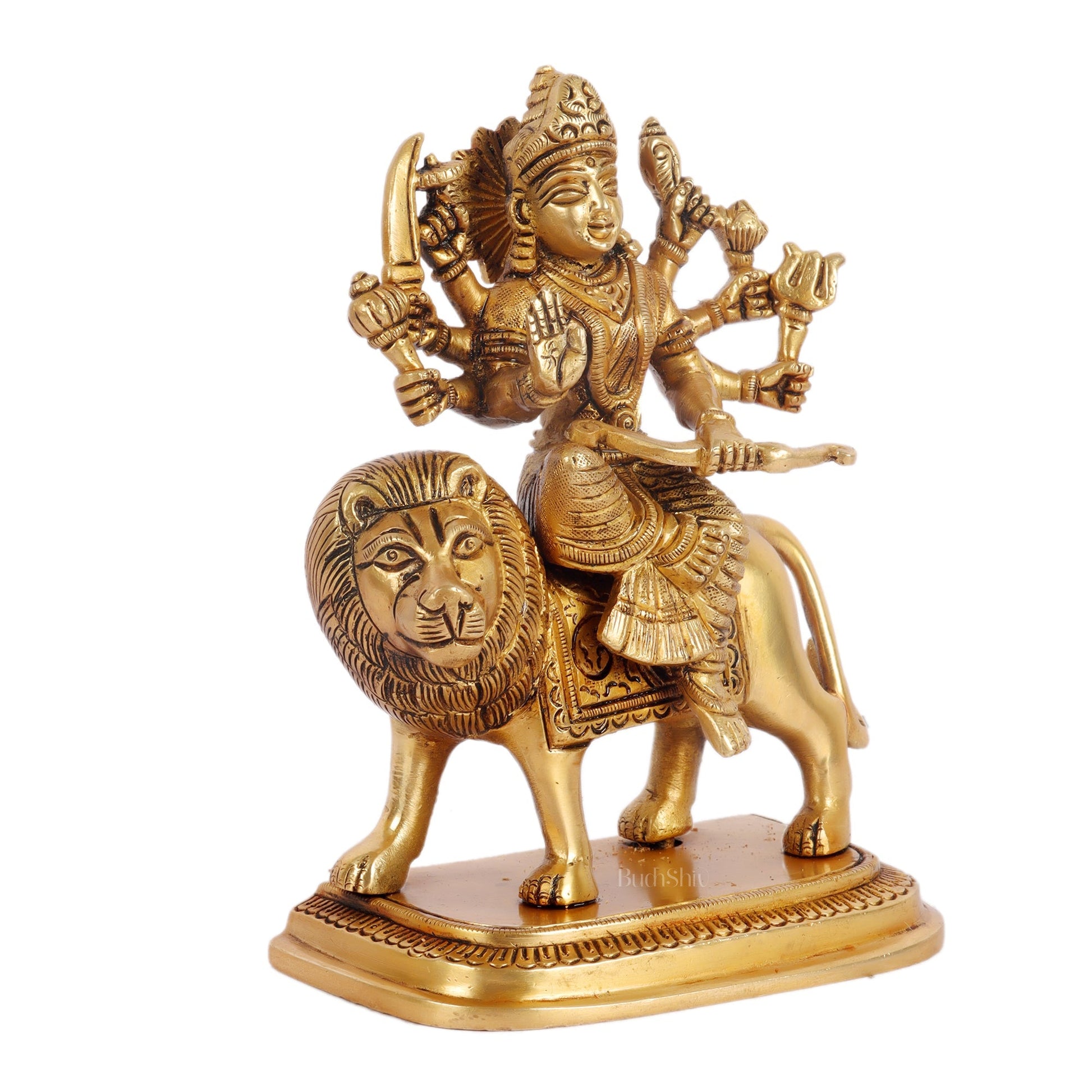 Beautiful Brass Durga Statue 7 Inch | Devi Durga Sculpture | BudhShiv