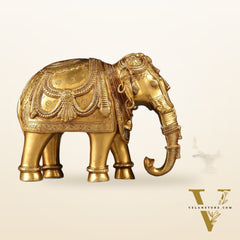 Beautiful Brass Elephant Statue 12.5"
