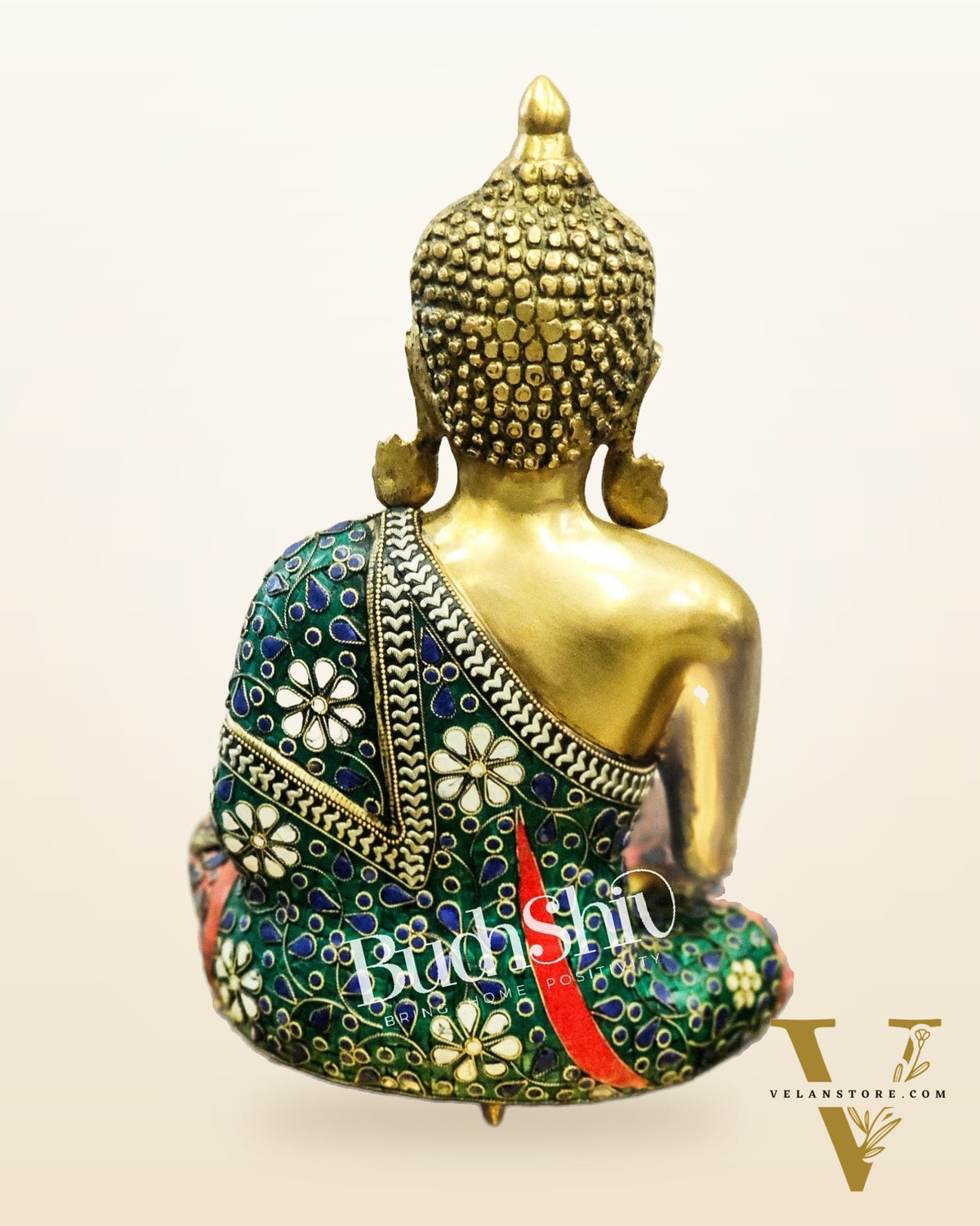 Beautiful Buddha Statue in Abhaya Mudra | Natural Stones | 16"