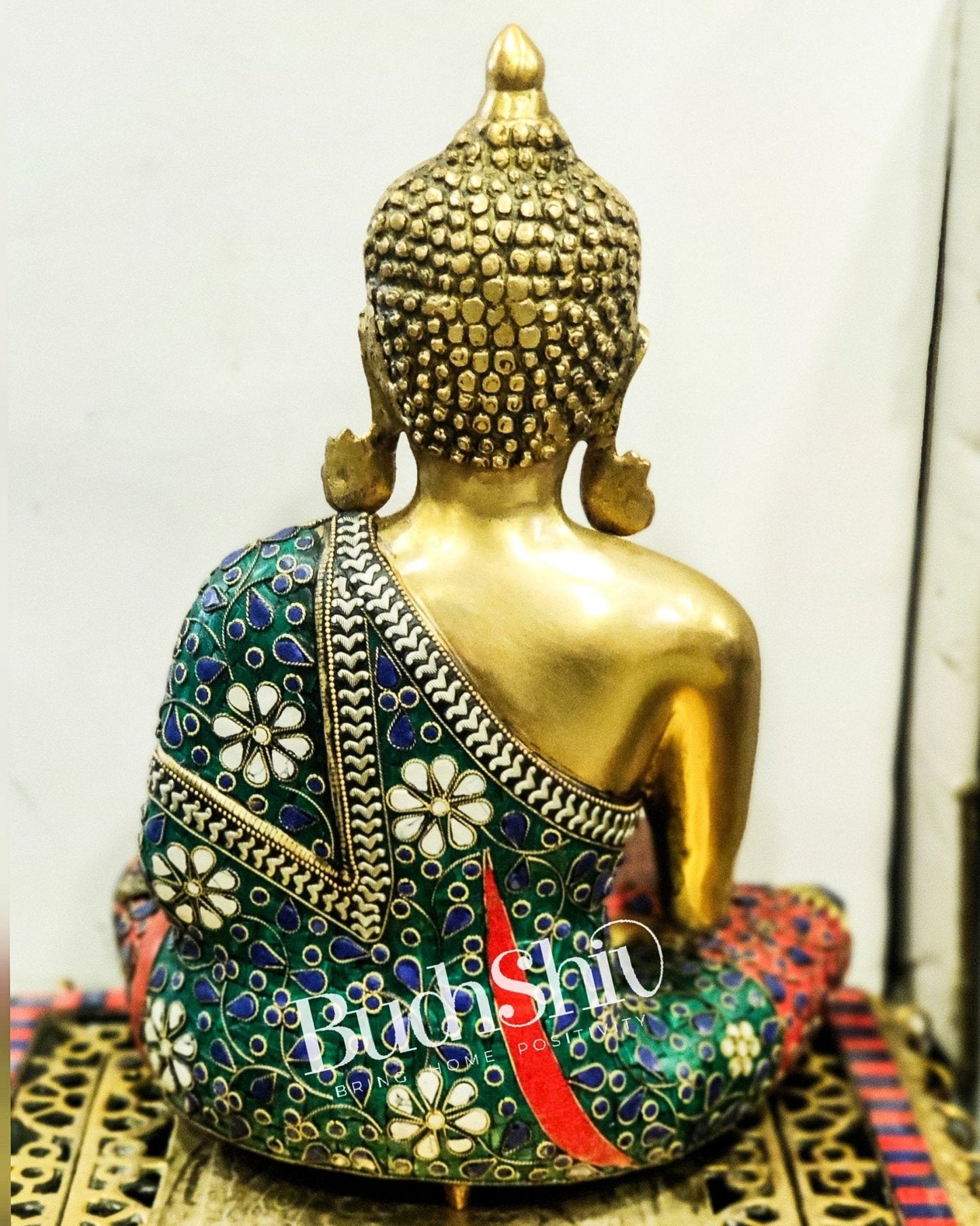 Beautiful Buddha Statue in Abhaya Mudra | Natural Stones | 16"