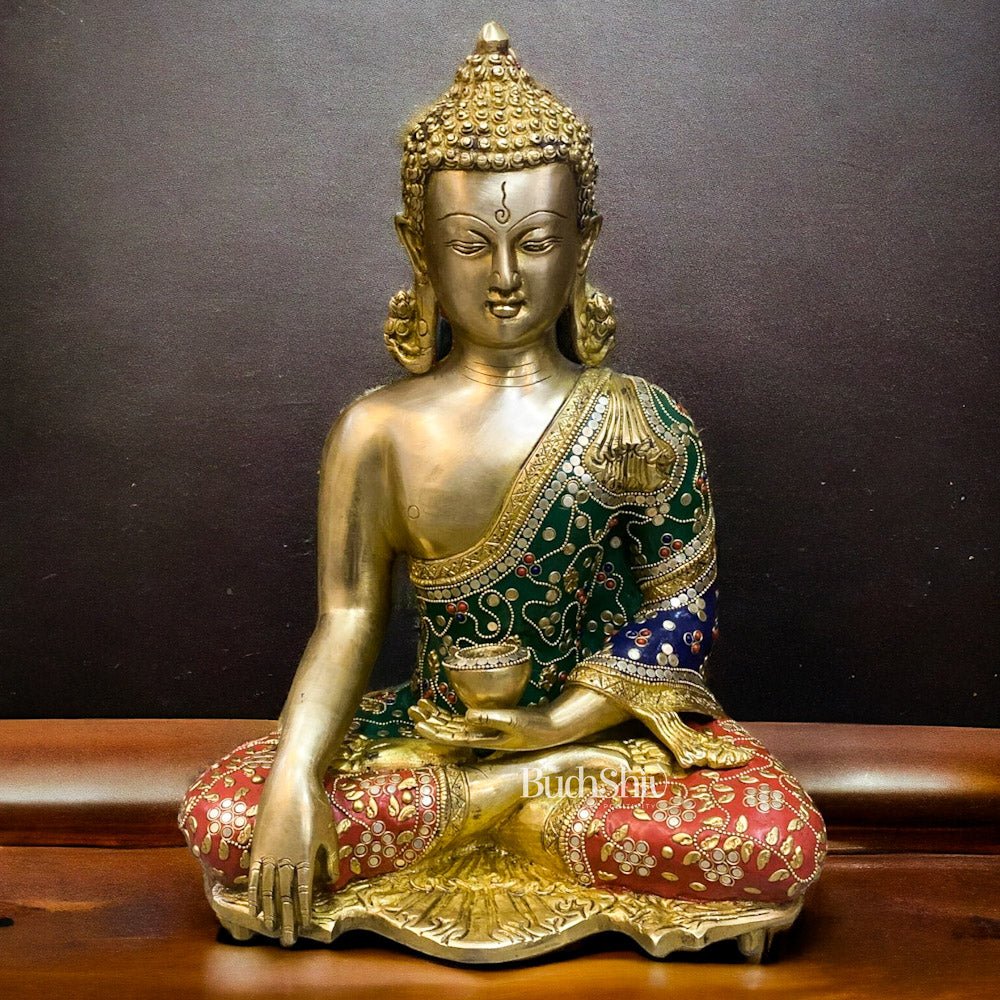 Beautiful Buddha Statue in bhoomisparsha 16 inch