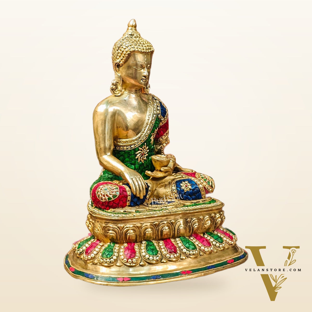 Beautiful Buddha Statue with Natural Stones | Bhoomisparsha Mudra | 21"