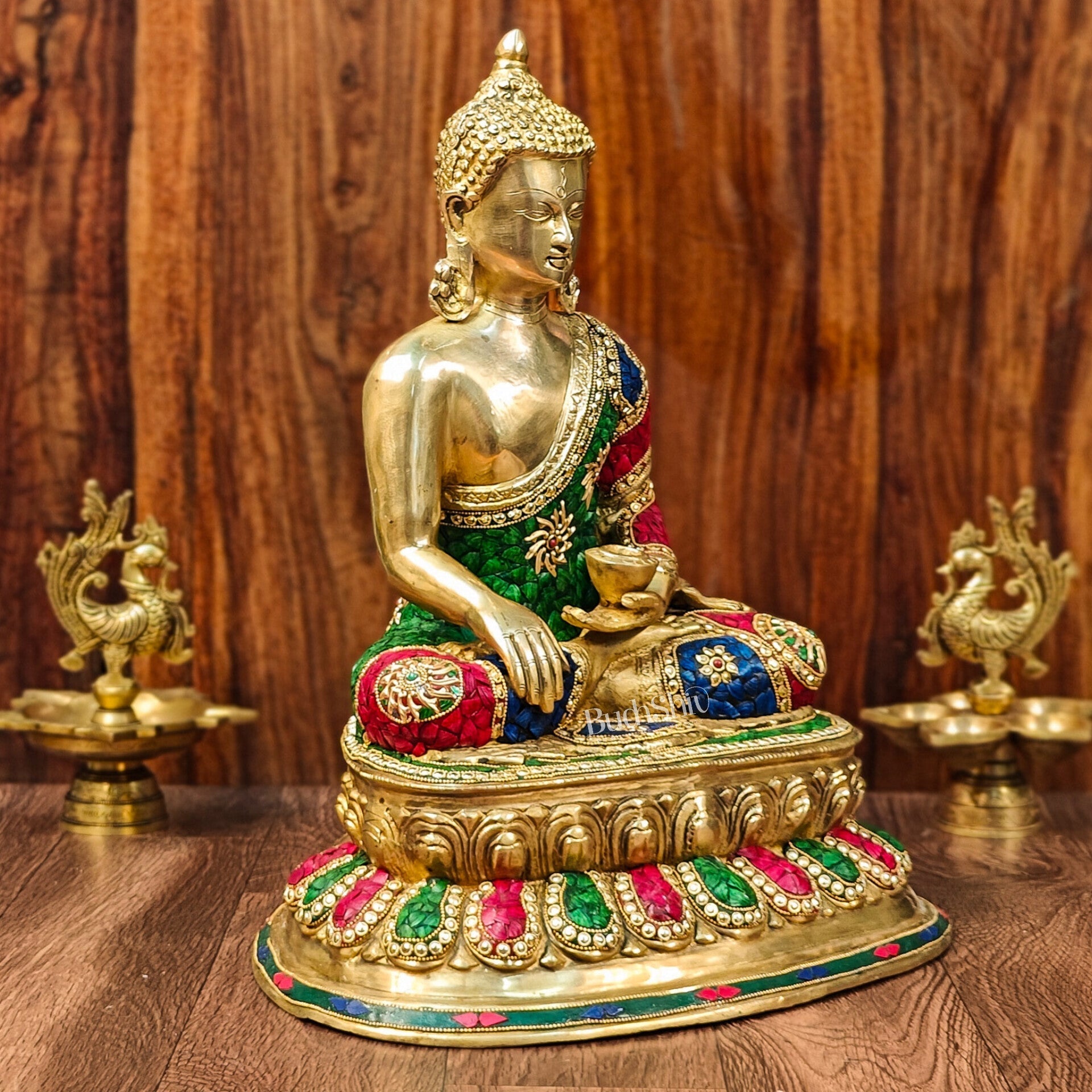 Beautiful Buddha Statue with Natural Stones | Bhoomisparsha Mudra | 21"