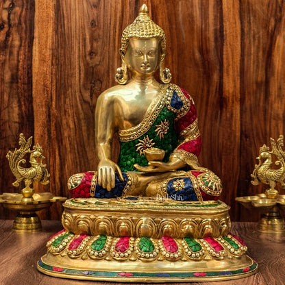 Beautiful Buddha Statue with Natural Stones | Bhoomisparsha Mudra | 21"