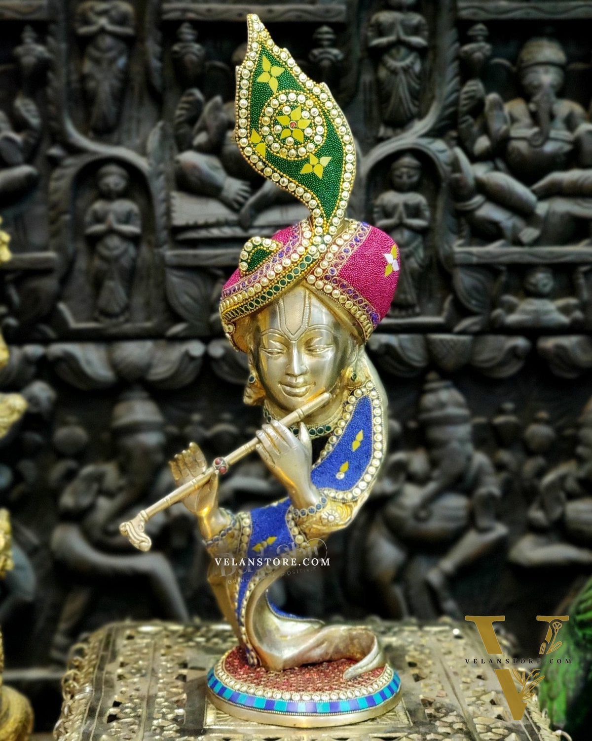 Beautiful Modern Aatma Krishna Brass Idol 20" | BudhShiv