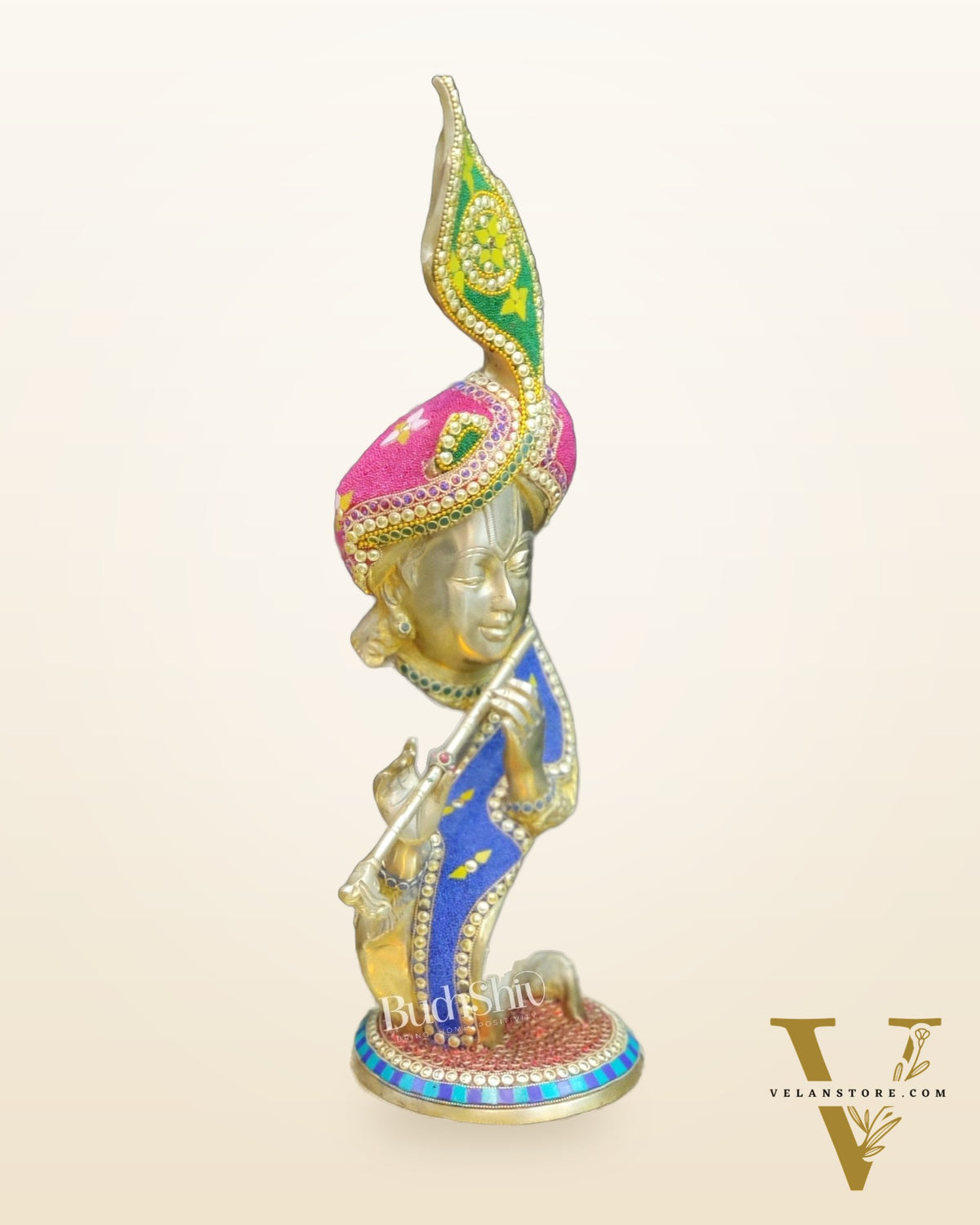 Beautiful Modern Aatma Krishna Brass Idol 20" | BudhShiv