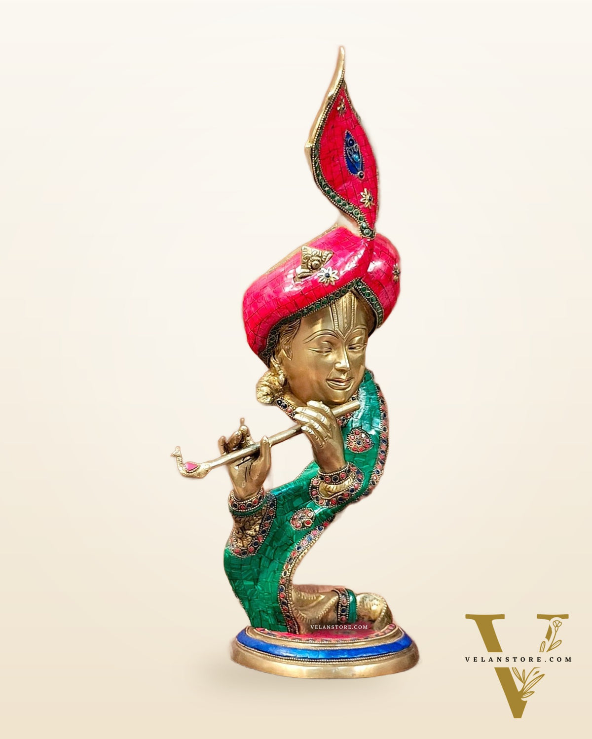 Beautiful Modern Aatma Krishna Brass Idol 20" | BudhShiv