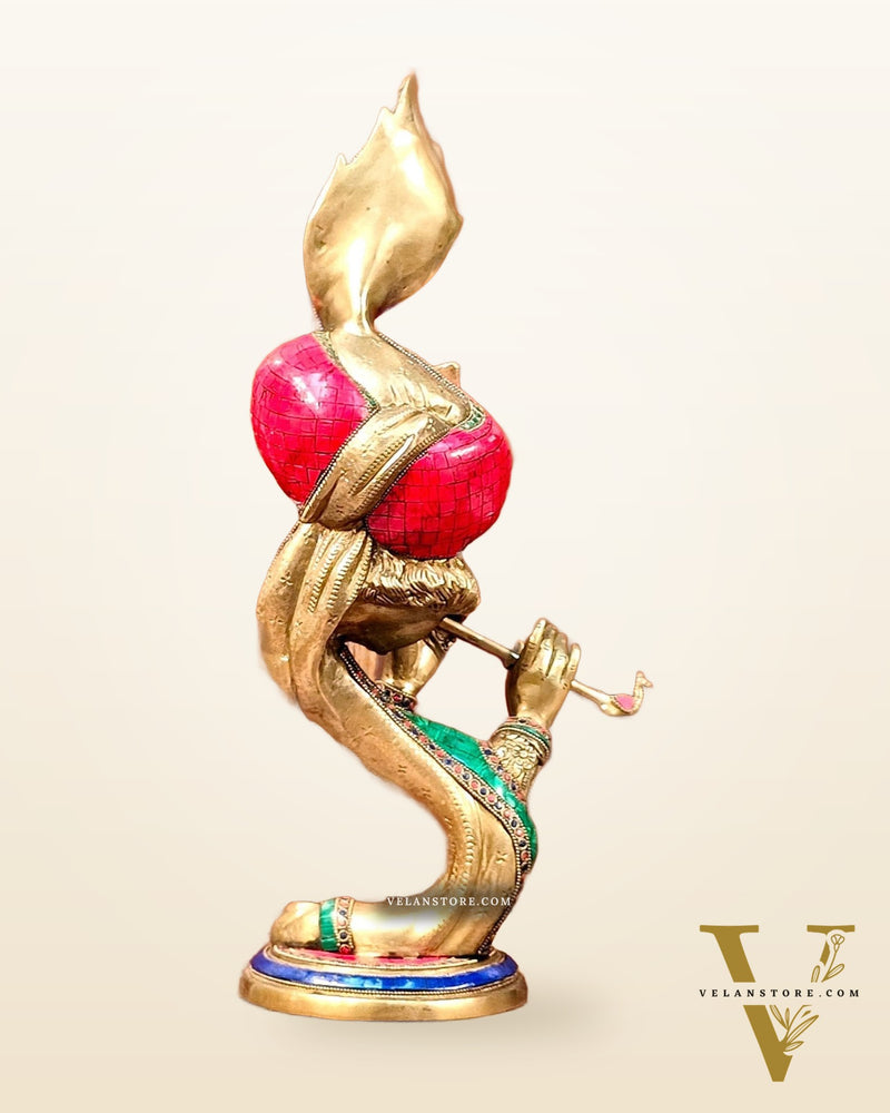 Beautiful Modern Aatma Krishna Brass Idol 20" | BudhShiv