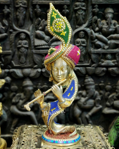 Beautiful Modern Aatma Krishna Brass Idol 20" | BudhShiv